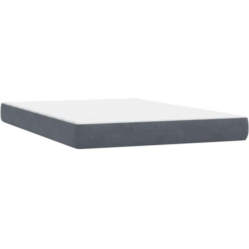 vidaXL Box Spring krevet s madracem tamno sivi 140x220 cm samt Cene