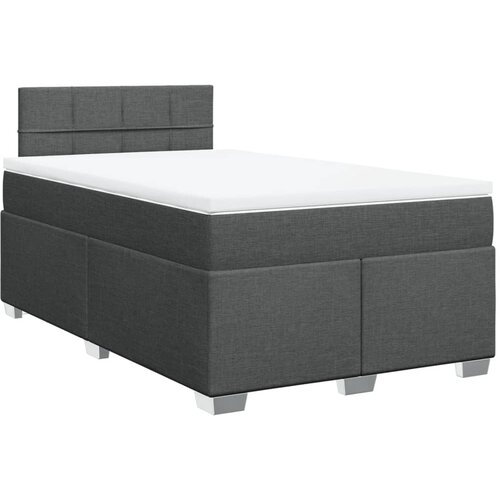 Krevet box spring s madracem tamnosivi 120 x 190 cm tkanina Slike