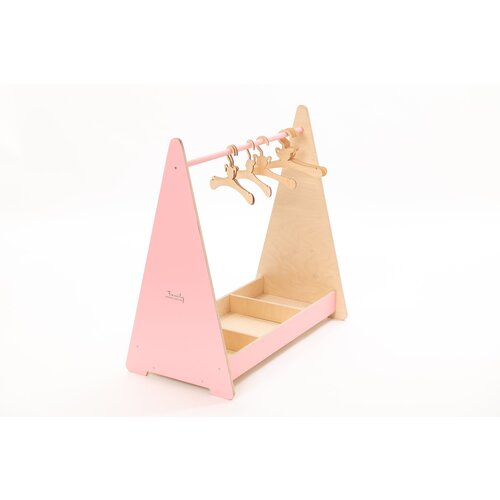ToddlerInFamily MONTESSORI OTRO�KO STOJALO ZA OBLA�ILA (VE� BARV)-Roza Cene