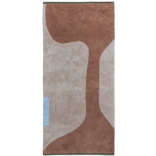 Mette Ditmer Denmark opečnato oranžno-bež pralen bombažen tekač 70x150 cm figura – Cene