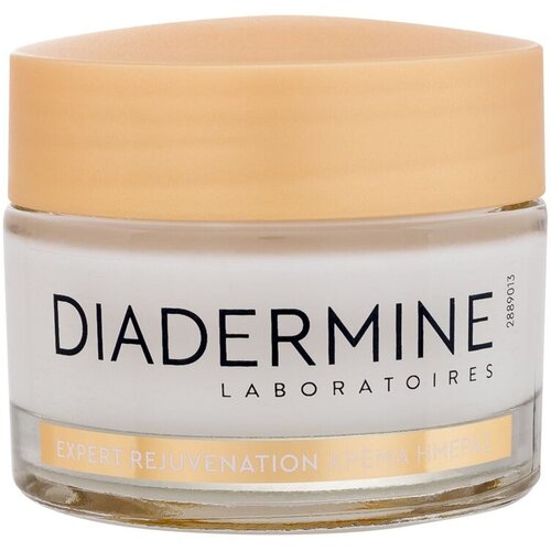 Diadermine Expert Rejuvenation Day Cream dnevna obnovitvena krema za zrelo kožo 50 ml po&amp;scaron;kodovana &amp;scaron;katla za ženske Slike
