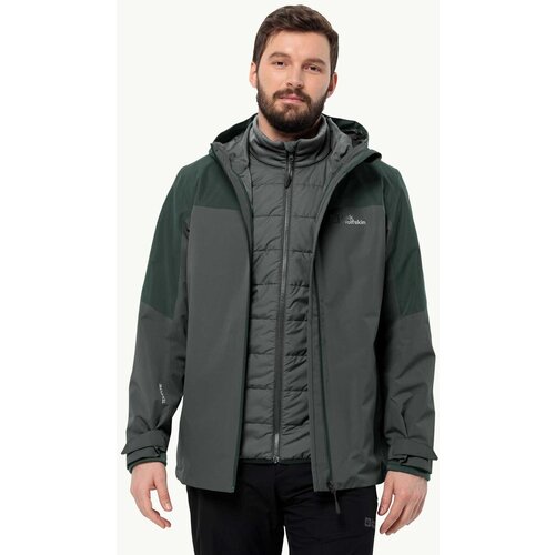 Jack Wolfskin Mu&amp;scaron;ka jakna GLAABACH 3IN1 JKT M Jacket, Maslinasta Slike