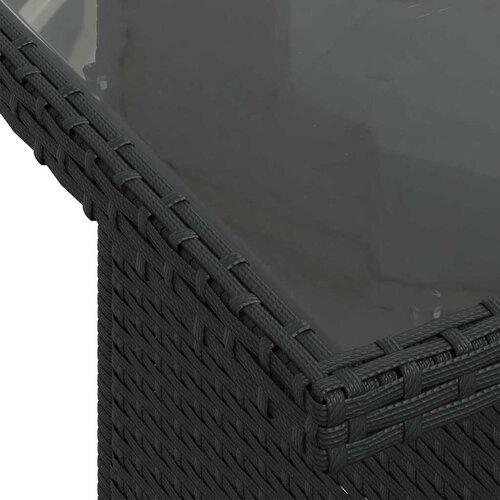  10-dijelni set vrtnih sofa s jastucima crni od poliratana Crna 100 x 55 x 73 cm Slike