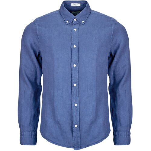 Gant Srajce z dolgimi rokavi REG GMNT DYED LINEN SHIRT Modra Cene
