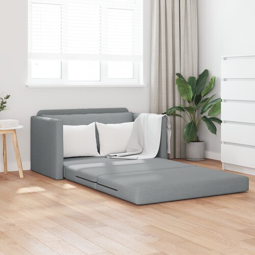 VidaXL floor sofa bed 2-in-1 svetlo siva 124x71x78 cm tkanina Slike