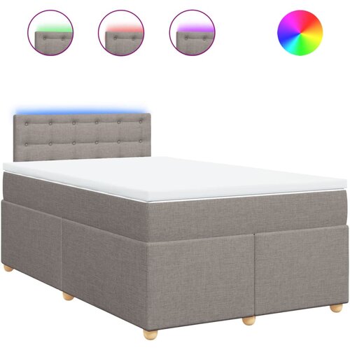 vidaXL Box spring postelja z vzmetnico taupe 120x200 cm blago, (21273539) Cene