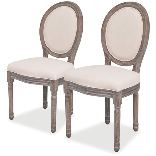 The Living Store Jedilni stoli 2 kosa krem blago - Jedilni Stol, (21663010) Slike