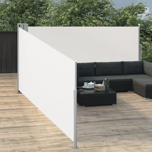 VidaXL Zložljiva stranska tenda krem 100x1000 cm, (20610799) Slike
