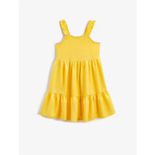 Koton Both Dress - Yellow - Ruffle