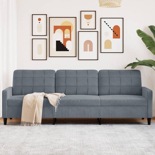vidaXL Kavč trosed temno siv 210 cm žamet Cene