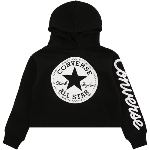 Converse Sweater majica crna / bijela