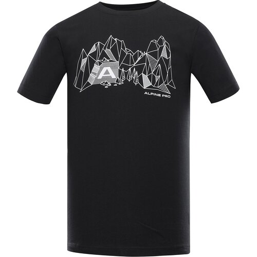 Alpine pro Men&amp;#039;s cotton T-shirt LEFER black variant pa Slike