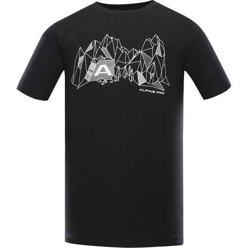 Alpine pro Men's cotton T-shirt LEFER black variant pa