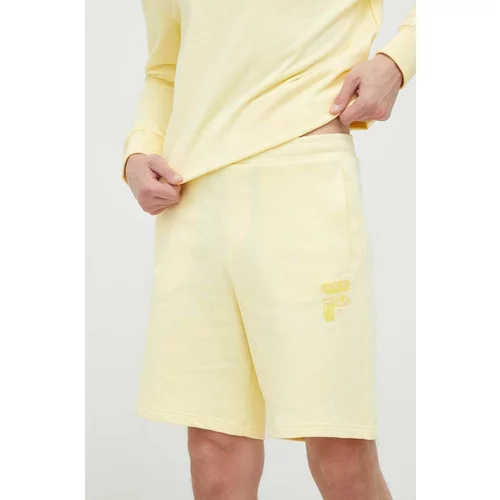 Fila Bombažne kratke hlače rumena barva