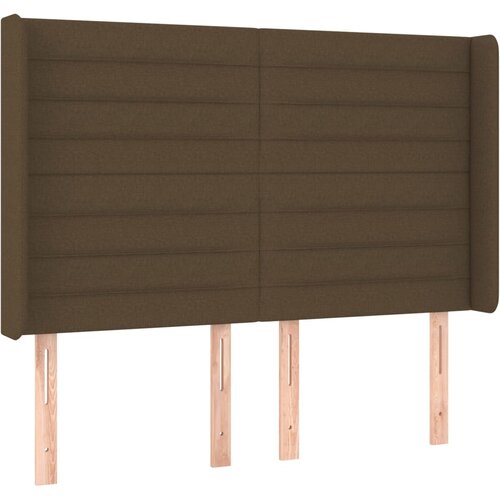 Maison Chic vzglavna omarica - nočna omarica - posteljna omarica z ušesi temno rjavo 147x16x118/128 cm blago, (21709532) Cene