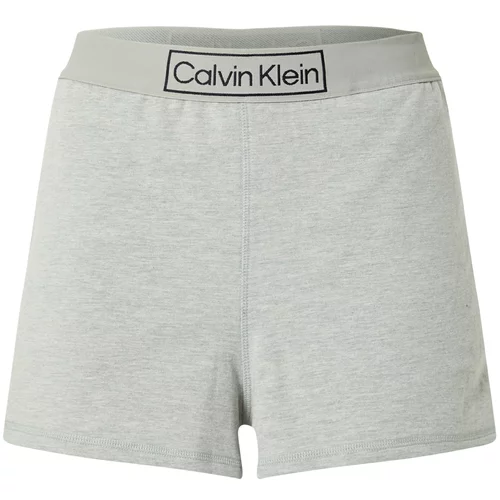Calvin Klein Underwear Pidžama hlače siva melange / crna