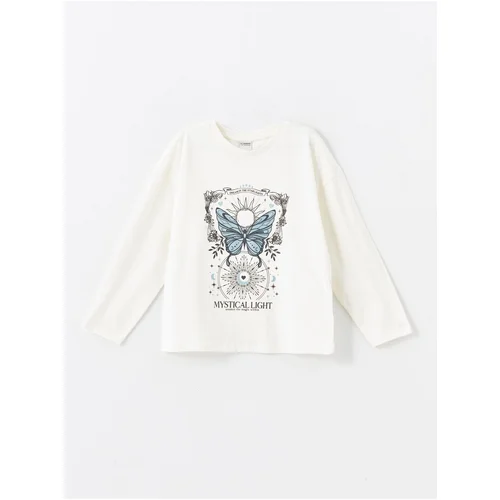 LC Waikiki Crew Neck Printed Girl's T-Shirt