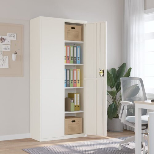 vidaXL Ormarić za spise bijeli 90 x 40 x 200 cm čelični Cijene