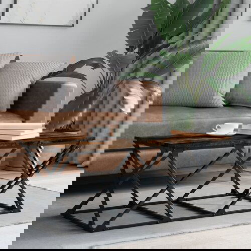 VidaXL Stolić za kavu boja hrasta 100 x 49 x 40 cm konstruirano drvo Slike