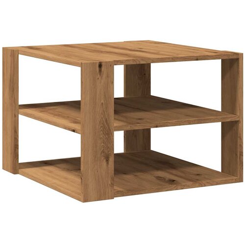 Maison Chic Klubska mizica - kavna mizica - Nizka mizica artisan hrast 58x58x40 cm inženirski les, (21755461) Slike