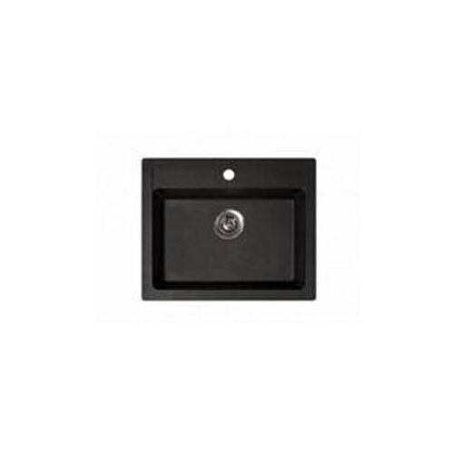  Sudoper QUADRO 60- 600x500x195 sa sifonom CRNA Slike