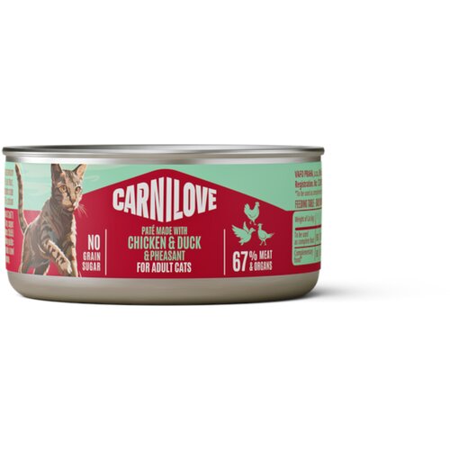  Ekonomično pakiranje Carnilove Cat Pat&eacute; 12 x 100 g - Piletina, pačetina i fazan Cijene