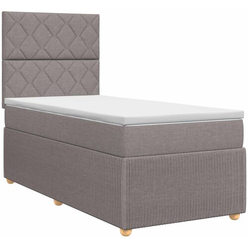  Boxspring krevet s madracem Sivosmeđa 90 x 200 cm Tkanina Slike
