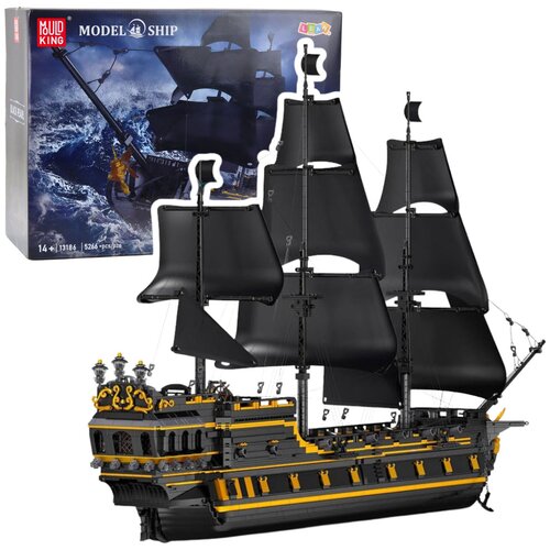 Kockice za slaganje piratskog broda od 5266 elemenata - crni Cijene