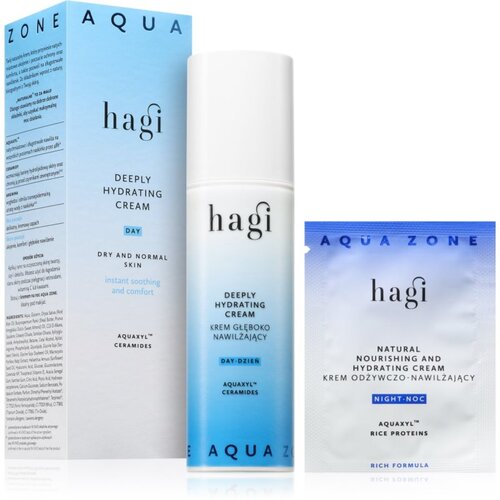 Hagi Aqua Zone dnevna vlažilna krema za normalno do suho kožo 50 ml Slike