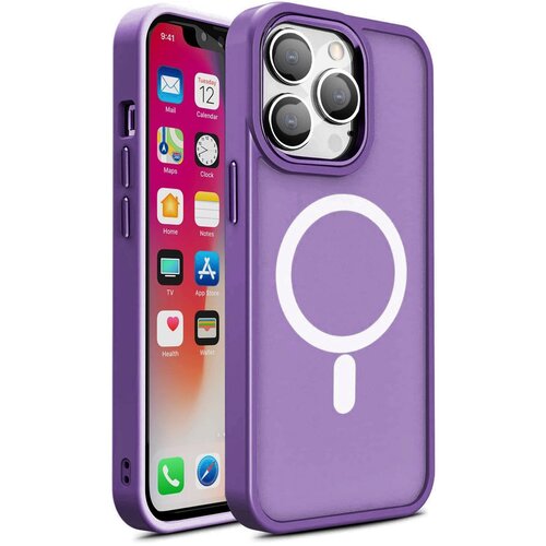 HURTEL Magnetni ovitek z MagSafe za iPhone 15 Pro Max, vijolične luknje za vrvico, (21521861) Cene