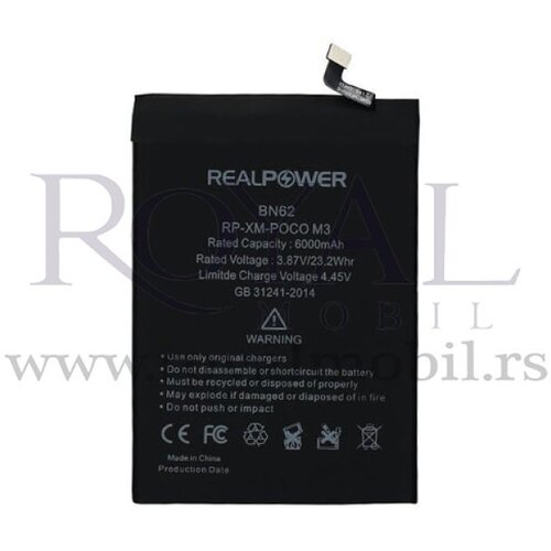  Baterija REALPOWER za Xiaomi Redmi Note 9 4G BN62 Cene