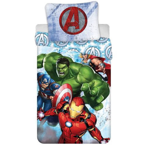 Jerry Fabrics Otroška bombažna posteljnina Avengers Heroes, 140 x 200 cm Cene