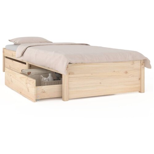 VidaXL Posteljni okvir s predali 90x200 cm, (20643853) Slike