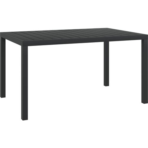 vidaXL vrtna miza črna 150x90x74 cm aluminij in wpc Cene