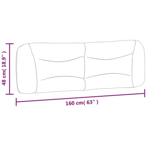  Jastuk za uzglavlje tamnosmeđi 160 cm od tkanine Slike