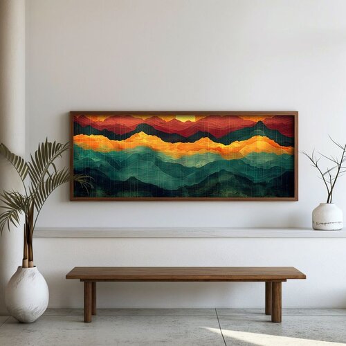 WALLXPERT FAH082-150 Multicolor Decorative Framed MDF Painting Cene