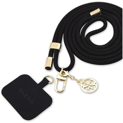Guess crossbody cord 4G charm gold/black ovitek za telefon vijolična Slike