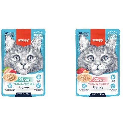 WANPY Stew gula&scaron; za mačke Adult - Tuna i piletina 70g Cene