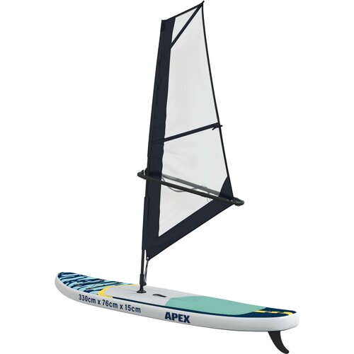  Naduvivi SUP s jedrom APEX 330 x 76 x 15 cm Plava za Slike