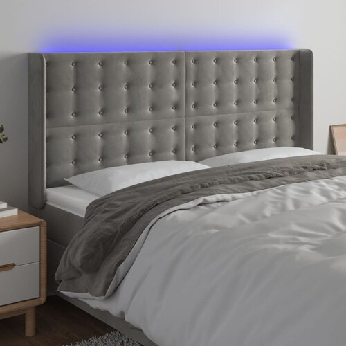  LED uzglavlje svjetlosivo 163 x 16 x 118/128 cm bar&scaron;unasto Cijene