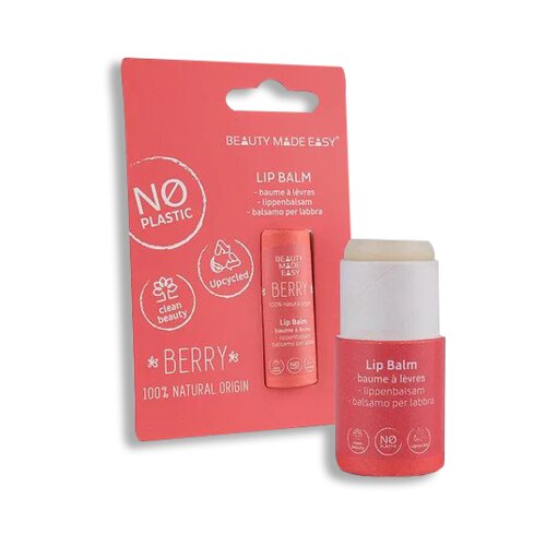 BEAUTY MADE EASY Paper Tube Lip Balm - Berry Cene