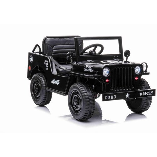 Lean Toys Otro&amp;scaron;ki električni avto USA ARMY 4x4 Enosed 12V Črna Slike