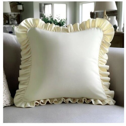 Mila Home Prevleka za blazino iz me&amp;scaron;anice bombaža 40x40 cm Ruffled &amp;ndash; Slike