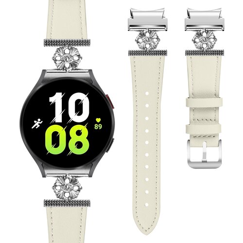 INF Pa&scaron;ček za uro iz pravega usnja za Samsung Watch 4/5/6/7 Beige, (21543125) Cene