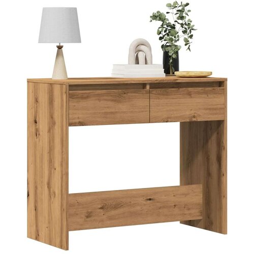 VidaXL Konzolni stol boja hrasta 89 x 41 x 76,5 cm konstruirano drvo Slike
