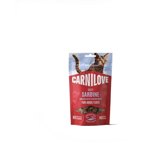 Carnilove Cat Soft mehki pribolj&scaron;ki, sardine in jagode - 50 g Cene