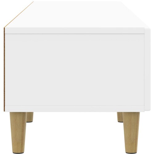  ormar s ladicama Bijela visokog sjaja 147 x 34,5 x 30 cm Slike