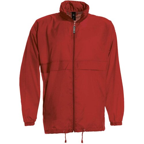  VJETROVKA S KAPULJAČOM ZIP UNISEX B&C SIROCCO CRVENA S Cene