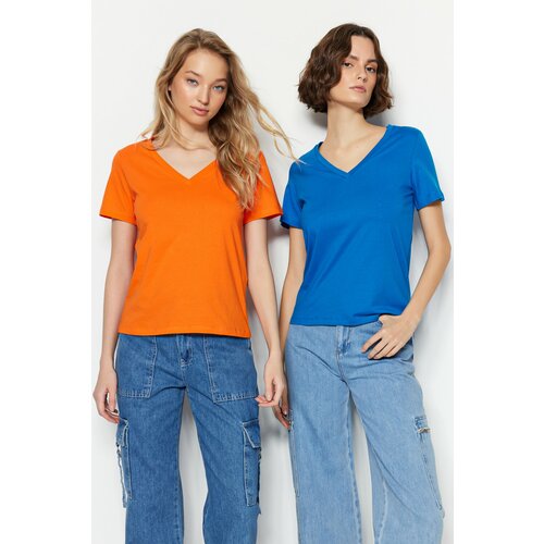 Trendyol t-shirt - orange - regular fit Slike