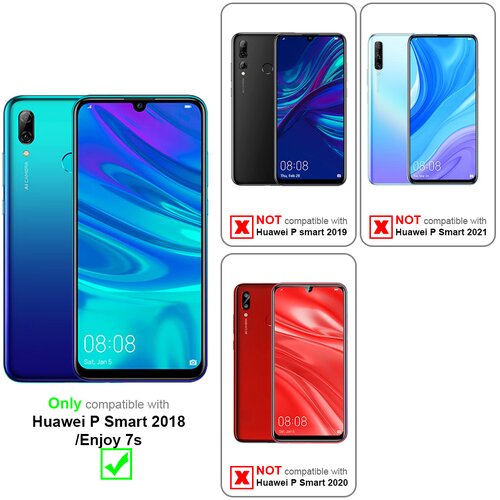  Huawei P SMART 2018/Enjoy 7S v klasično srebrno - Za&amp;scaron;čitni ovitek z magnetnim zapiranjem, stoječo funkcijo in režo za kartice, (20551872) Slike